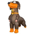 Funny inflatable dachshund dog costume for adults in dark brown for Halloween party cosplay - Dachshund / One Size
