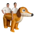Funny inflatable dachshund costume for two people, cartoon sausage dog party outfit - Long-snouted Two-person Dog / One Size