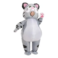 Funny gray tiger inflatable costume for adult party events and Halloween outfits - Striped Cat / One Size