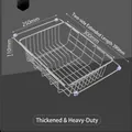 Adjustable stainless steel dish drying basket with extendable arms for kitchen sinks - Telescopic Drain Basket
