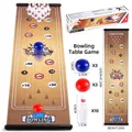Set bowling da tavolo per bambini con tappeto arrotolabile e dischi colorati - Stile Bowling da Battaglia / 120cm x 30cm