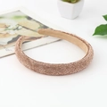 Sparkling rose gold rhinestone padded headband with full crystal embellishment - Medium Version / Champagne