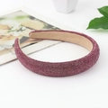 Sparkly deep pink rhinestone padded headband with 2.5cm wide thick rainbow style frame - Wide Style / Purple