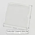 Thickened transparent PVC self-sealing jewelry pouch with 10.5x10.8cm square dimensions - 48 Mil / 10.5x10.8cm / Clear