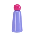 Minimalist lavender thermal bottle with a round pink cap and glossy finish - 500ml / Rose Red & Lavender