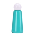 Minimalist green stainless steel insulated bottle with a unique white spherical lid - 500ml / White Green