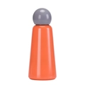 Insulated orange stainless steel travel tumbler with grey spherical lid and glossy finish - 500ml / Grey Orange