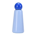 Minimalist light blue tapered vacuum flask with a dark blue spherical lid design - 500ml / Royal Blue & Sky Blue