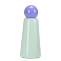 Ins style mint green 304 stainless steel thermos with creative purple spherical lid - 500ml / Teal & Lavender