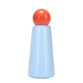 LUND style 304 stainless steel thermos bottle in blue with a vibrant red spherical lid - 500ml / Orange & Sky Blue