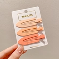 Three-piece set of orange matte starfish hair clips with elegant frosted finish - 3pcs Set (7cm) / 3# Orange Series