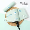 Mint green automatic foldable umbrella with cute blue bear patterns and sun protection - Automatic / Fruit Green Bow Dog