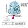 Size chart for blue floral pet baseball cap showing dimensions for small to large dogs - S / Blue Floral