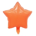 Star-shaped orange foil balloon with metallic finish for festive event decorations - 18-inch Star Macaron Orange