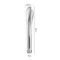 One-piece stainless steel steak tongs with perforated teardrop head, 29cm length - Round Hole Tongs 12 Inch