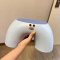 Nordic style rainbow plastic stool for children in sky blue and purple cartoon design - Sky Blue + Eye Stickers