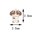 Cute cartoon dog enamel pendant charm for DIY jewelry making, 2.5x2.8cm dimensions - #6 Brown Dog [2.5cm X 2.8cm]