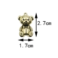 Vintage bronze color teddy bear metal charm for handmade DIY jewelry, size 2.7x1.7cm - 15# Bronze Bear [1.7cm X 2.7cm]