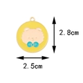 Adorable cartoon bear enamel pendant in yellow for DIY handmade jewelry 2.8x2.5cm - 17# Yellow Tag Dog [2.5cm X 2.8cm]