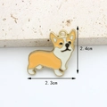 Adorable Corgi dog enamel charm for DIY jewelry making, dimensions 2.3cm by 2.4cm - #2 Yellow Dog [2.3cm X 2.4cm]