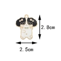 Handmade cute cartoon dog enamel DIY jewelry pendant, black and white, 2.8cm x 2.5cm - #8 Black Dog [2.5cm X 2.8cm]