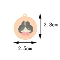Cute cartoon dog enamel drip oil DIY jewelry charm accessory, size 2.8cm x 2.5cm - #18 Pink Dog Piece [2.5cm X 2.8cm]