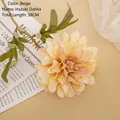 Artificial Hazuki Dahlia flower in vintage coffee color for elegant home decor - Brown