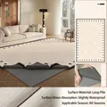 Washable chenille area rug in beige and black chocolate colors for modern living rooms - Loop Pile Style / 140×200CM (Rug Surface + 4mm Standard Base) / Pure White Dark Chocolate