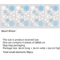Blue and white snowflake window clings set including 96 festive decals in 4 sheets - UV24Y10373S_T (Static Cling) / Blue/White