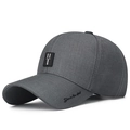 Dunkelgraue Baseballkappe mit Logo-Patch und Dream the sport Stickerei für Herren - Verstellbar / Hellgrau