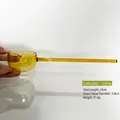 Cuillère doseuse en verre borosilicate ambré avec graduation 50ml et long manche - Cuillère à soupe avec graduation / Jaune