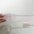 Cuillère doseuse en verre borosilicate rose avec échelle 50ml et long manche à café - Cuillère à soupe avec graduation / Rose