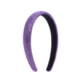 Funkelndes violettes Stirnband mit Strasssteinen und weichem schwarzem Innenfutter - Lila