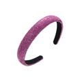 Luxurious padded rhinestone headband in rose purple with elegant crystal embellishments - Rose Red