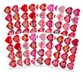 192 Pcs Heart Shaped Stickers for Mother's Day Decoration with Floral and Gratitude Patterns - Thanksgiving Heart Set