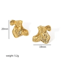 Gold Abstract Leaf Studs (TE6227)