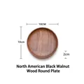 Rond dienblad van walnoothout 10cm diameter met natuurlijke nerf en 2cm gepolijste rand - Walnoot Rond Dienblad 10*2cm