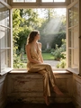 Eleganter goldener Pailletten-Jumpsuit mit Neckholder, V-Ausschnitt und Taillierung - S / Gold