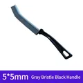Diepe voegenborstel met stijve grijze borstelharen en zwart ergonomisch handvat - Verbeterde verdikte stijl (Grijze borstels zwarte handgreep 1st)
