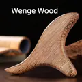 Ergonomic wenge wood massage tool featuring natural feather-like grain and smooth finish - Triangle-Wenge Wood