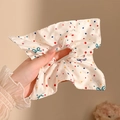 Witte kanten scrunchie met kleurrijke stippen en blauwe strikpatronen - #1 Kleurrijke Vierkante Sjaal Met Stippen Ongeveer 22*22 Cm