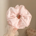 Roze kant haarelastiekje met geplooide chiffon textuur voor elegante kapsels - #7 Roze 4-laags # Ca. 19 Cm