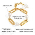 Detailansicht eines 18K vergoldeten Armbands mit 8,6mm Süßwasserperlen und Verlängerung - 18K Gold Spleißen Süßwasserperle Stil (YYB023062)