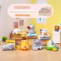 Cute kitten figurine set featuring a matte resin cat playing with a miniature computer - 80260 Time Diary Set 6 / Full Box Set