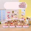 Cute Manto Cat blind box set featuring kitten figures on swings with cake bases - -391 Steamed Bun Cat's Swing Set 6 / Full Box Set