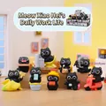 Set of nine black cat figurines in various creative work scenes for office desk decor - -379 Miao Xiaohei's Daily Work Set 8 / Full Box Set