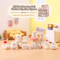 Cute Cat PAI series flocked cat figurine blind box with soft fuzzy texture for desktop - 1244-14 Cat Pai Emotional Flocked Set 4 / Full Box Set