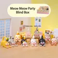 Cat series blind box set featuring 8 colorful feline figures in stretching poses - -406 Meow Party Phone Stand Case 8 / Full Box Set