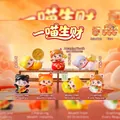 Lucky cat resin incense burner lamp figurines set with seven unique designs and hidden style - M430 One Cat Brings Wealth Set 6 / Full Box Set