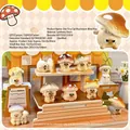 Cute mushroom cat figurine from the Meow Hug blind box series for desktop decor - 0304 Kitten Mushroom Set 8 / Full Box Set